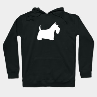 White Scottish Terrier Silhouette Scottie Dog Hoodie